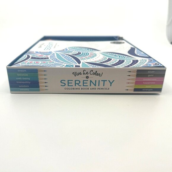 Vive Le Color! Serenity Adult Coloring Book & Pencils, Color Therapy Kit - Picture 4 of 14